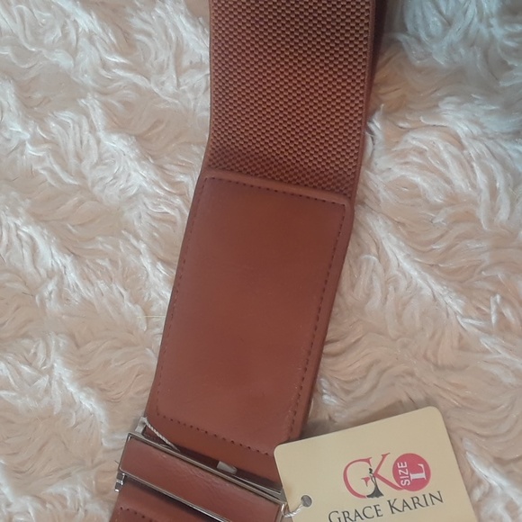 Grace Karen Carmel Elastic Belt NEW - Picture 2 of 5